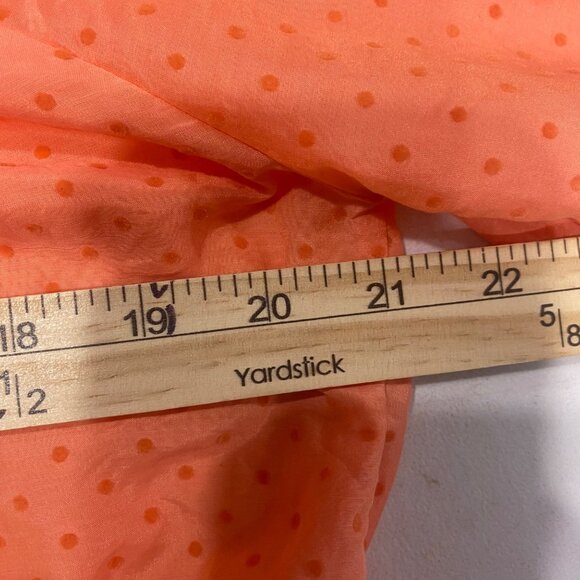 Joe Fresh Cotton Silk Top M Orange Polka Dot 3/4 Sleeve Off-Shoulder - Picture 7 of 13